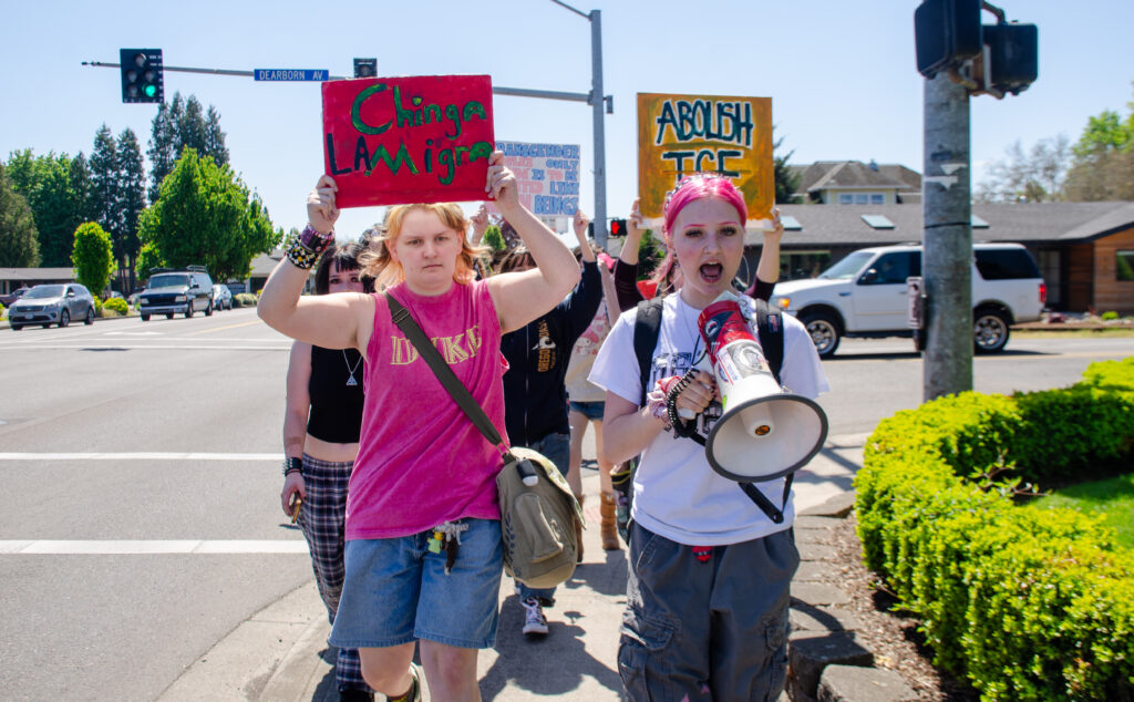 McNary students march against Trump administration, ICE